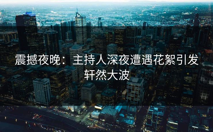 震撼夜晚：主持人深夜遭遇花絮引发轩然大波